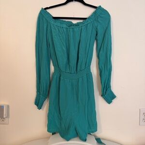 Guess Teal Long Sleeve Romper